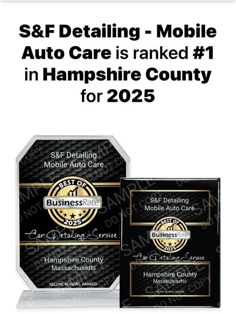 S&F Detailing ranked #1 mobile auto care in Hampshire County for 2025